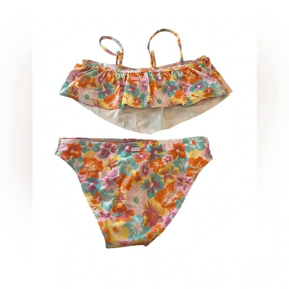 NWT Roxy Girls Floraya Flutter Bikini Set